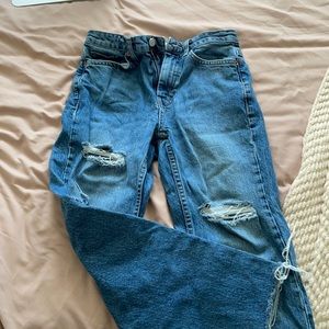 Topshop Straight High Waisted Jeans
